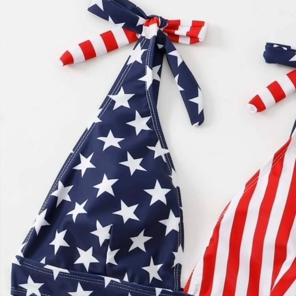 RED WHITE AND BLUE USA BIKINI - Picture 3 of 6